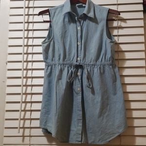 IN DUE TIME DENIM MATERNITY COTTON SHIRT SZ M